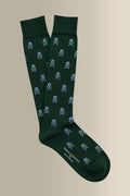 Green & Blue Heritage Skull & Crossbones Long Cotton Socks