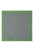 Green Micro Pattern Silk Pocket Square