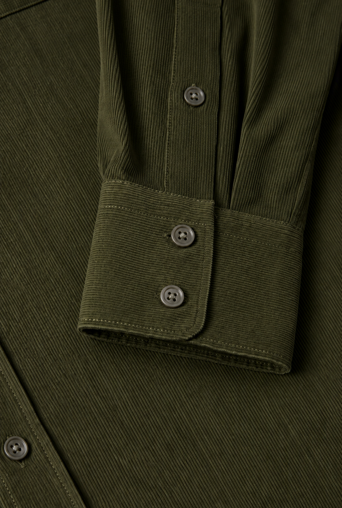 Green Needlecord Salcombe Shirt