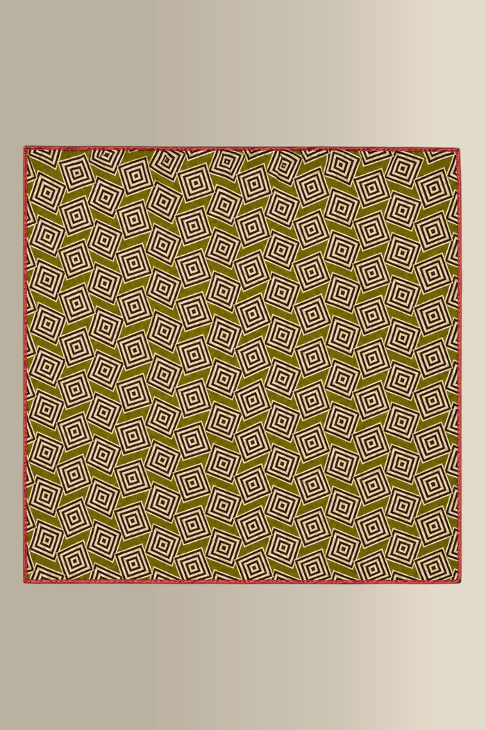Green & Pink Double Sided Silk Pocket Square