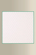 Green & Pink Polka Dot Linen Pocket Square
