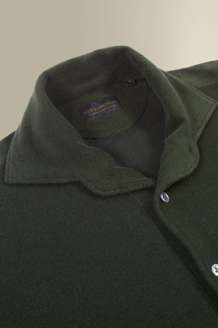 Green Short Sleeve Towelling Polo Shirt