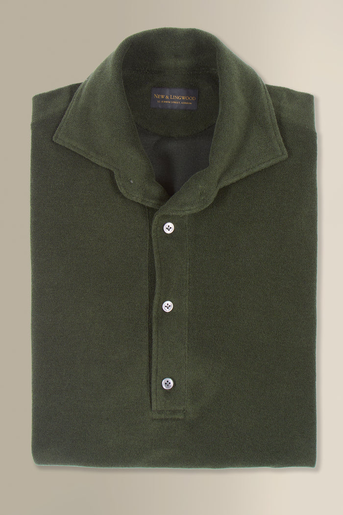 Green Short Sleeve Towelling Polo Shirt
