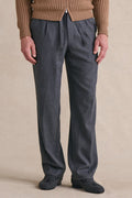 Grey Cotton & Cashmere Lounge Trousers