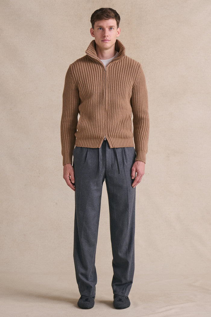 Grey Cotton & Cashmere Lounge Trousers