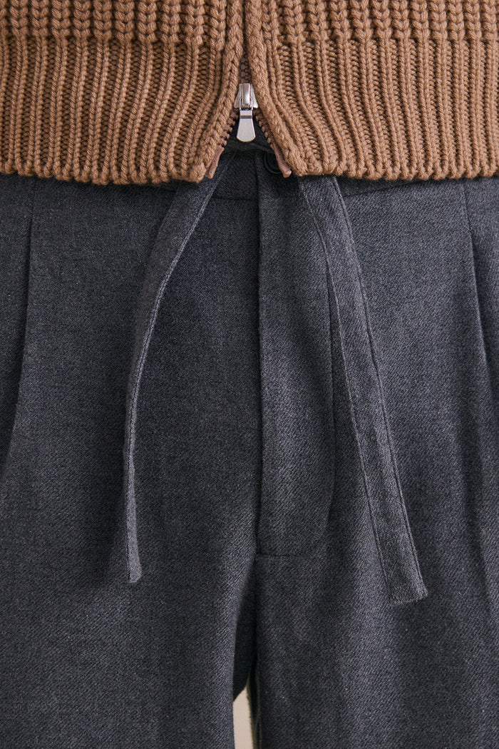Grey Cotton & Cashmere Lounge Trousers