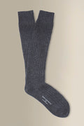 Grey Long Heavyweight Cashmere Lounge Socks