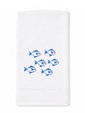 Guest Towel, Terry, Embroidered Fish