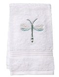 Guest Towel, Terry, Twilight Dragonfly (Aqua)