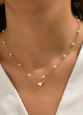 Heart & Pearl Layering Necklaces