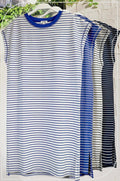 High Low Side Slit Striped Dress