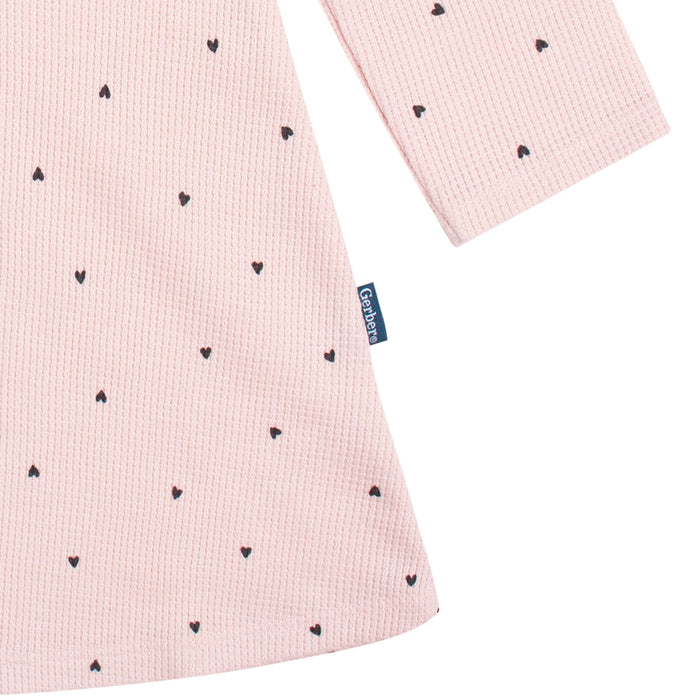 Infant and Toddler Girls Lt Pink Dress with Ruffle