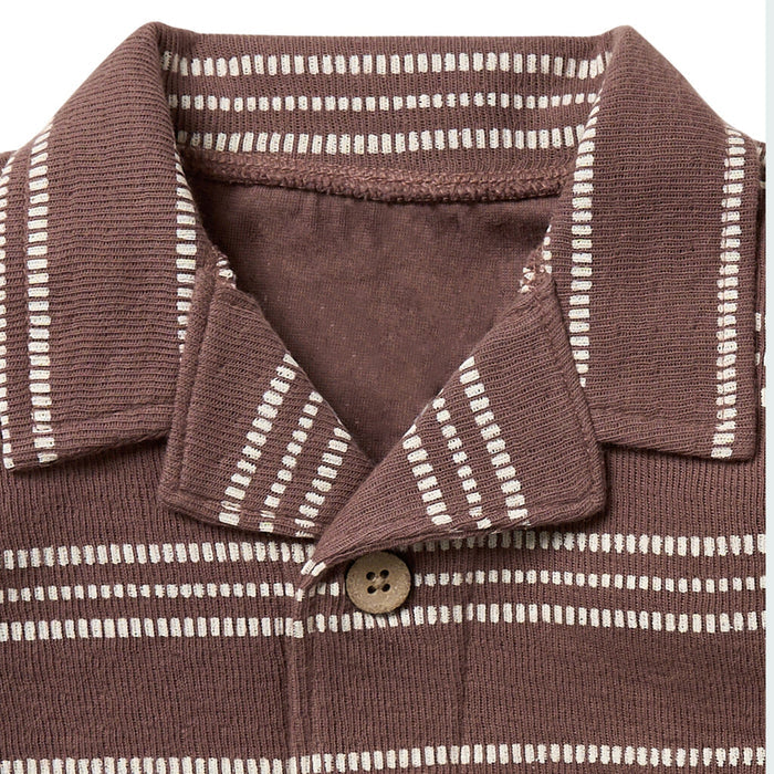 Infant & Toddler Boys Brown Collar Top Tops Modern Moments™ by Gerber®
