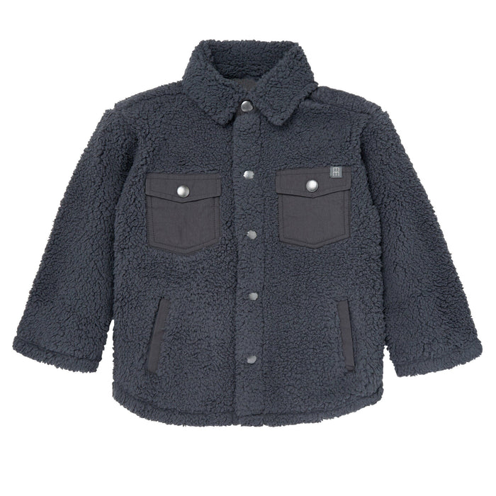 Baby Boys Dark Gray Sherpa Jacket Outerwear Modern Moments™ by Gerber®