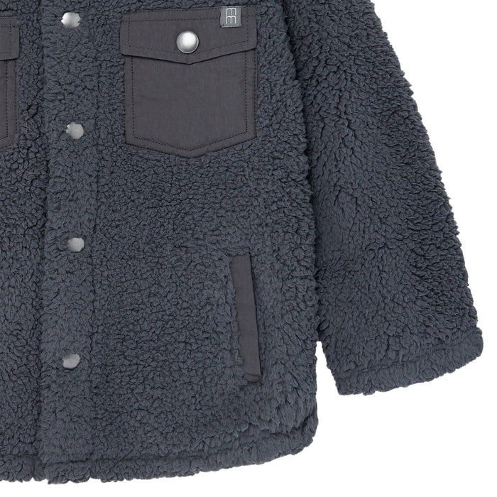 Baby Boys Dark Gray Sherpa Jacket Outerwear Modern Moments™ by Gerber®
