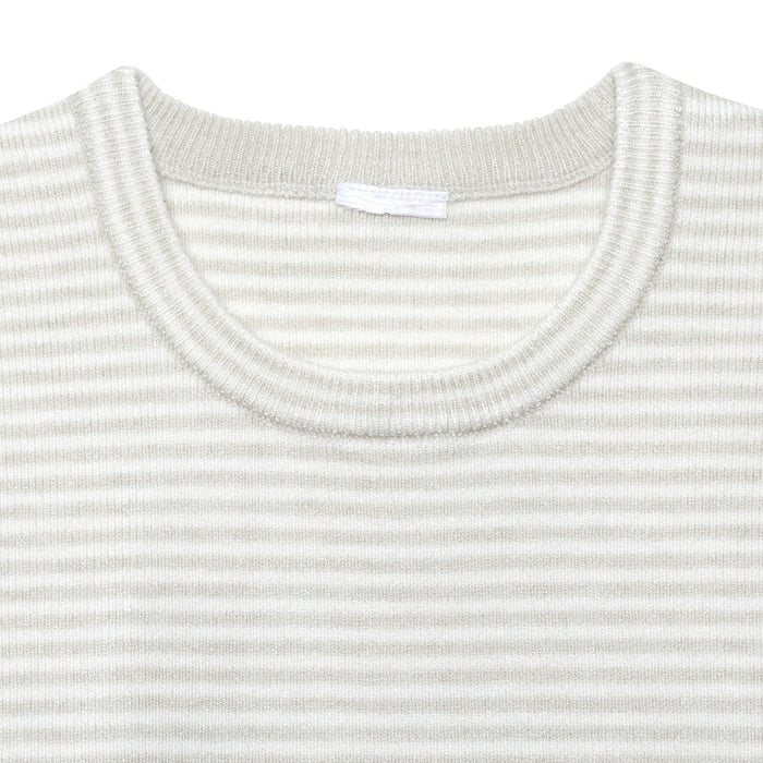 Infant & Toddler Boys Oatmeal Heather Striped Sweater with Pocket-Gerber Childrenswear