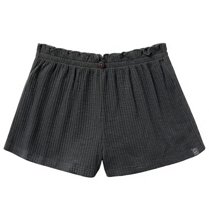 Infant & Toddler Girls Dark Grey Wide Leg Shorts Pants & Bottoms Modern Moments™ by Gerber®