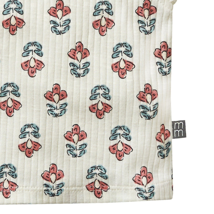 Infant & Toddler Girls Ivory Flower Ruffle Sleeveless Top Tops Modern Moments™ by Gerber®