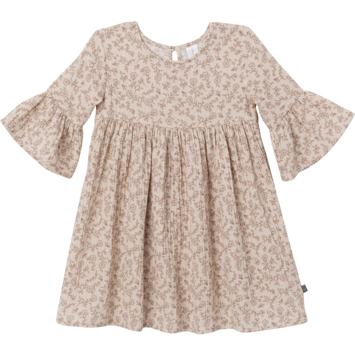 Infant & Toddler Girls Tan Floral Gauze Dress Dresses Modern Moments™ by Gerber®