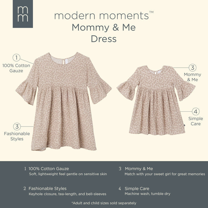 Infant & Toddler Girls Tan Floral Gauze Dress Dresses Modern Moments™ by Gerber®