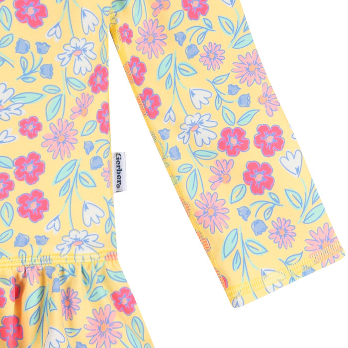 Baby & Toddler Girls Floral Rashguard Suit Swimwear Gerber®