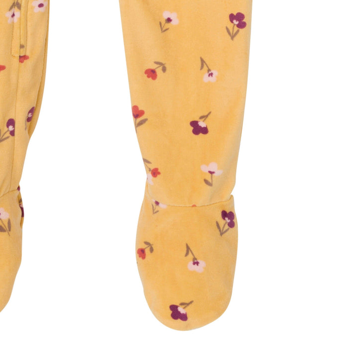 Infant & Toddler Girls Yellow Floral Blanket Sleeper Sleepwear Modern Moments™ by Gerber®