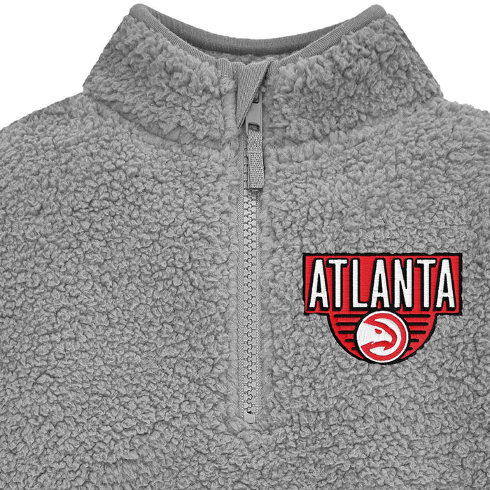 Infant & Toddler Neutral Gray Atlanta Hawks Quarter-Zip Pullover NBA NBA®