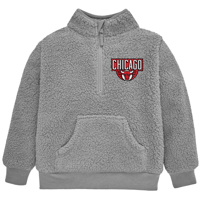 Infant & Toddler Neutral Gray Chicago Bulls Quarter-Zip Pullover NBA NBA®