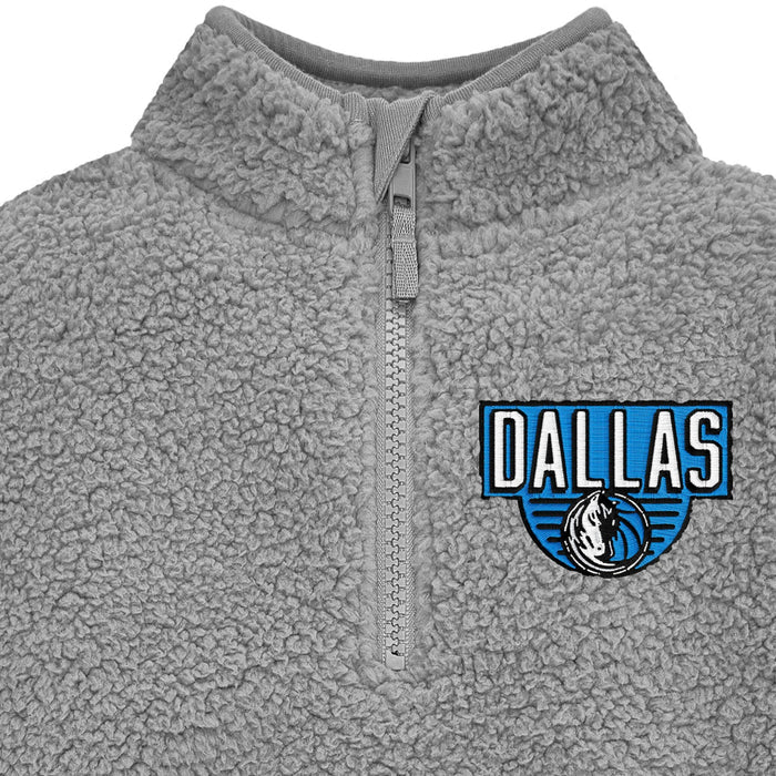 Infant & Toddler Neutral Gray Dallas Mavericks Quarter-Zip Pullover NBA NBA®