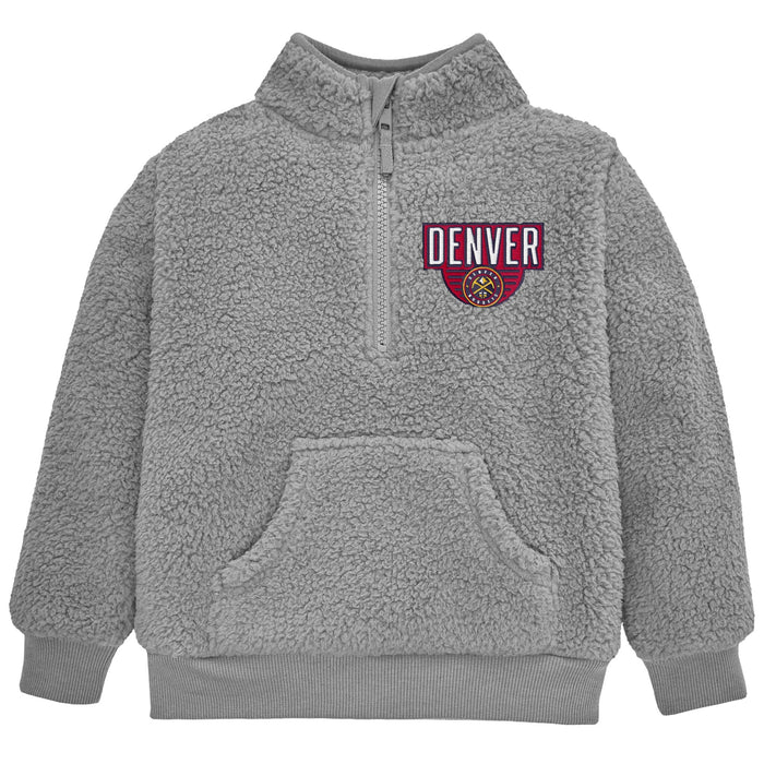 Infant & Toddler Neutral Gray Denver Nuggets Quarter-Zip Pullover NBA NBA®
