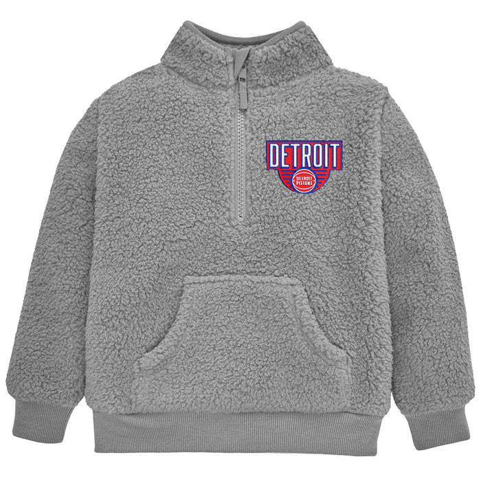 Infant & Toddler Neutral Gray Detroit Pistons Quarter-Zip Pullover NBA NBA®