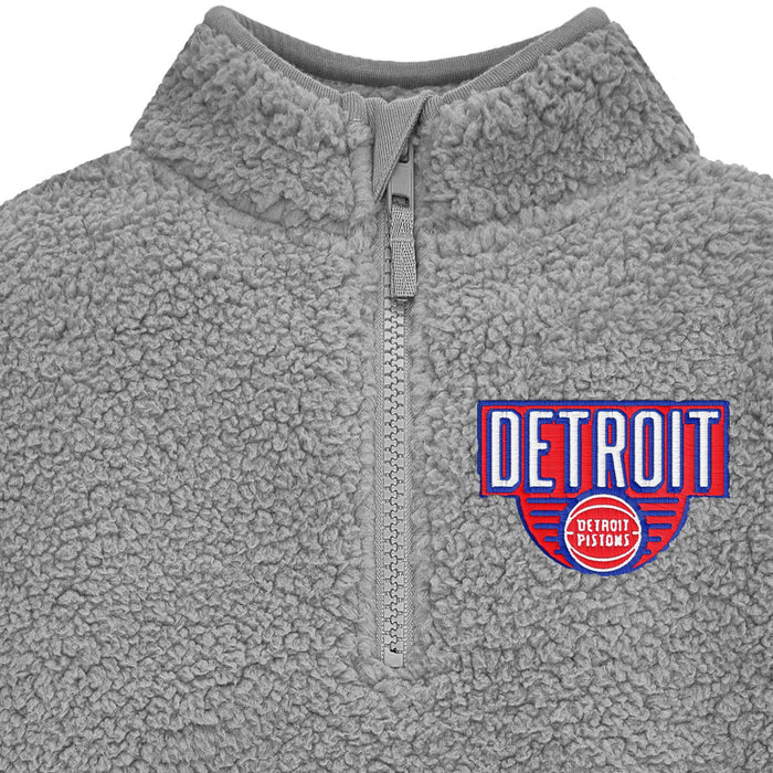 Infant & Toddler Neutral Gray Detroit Pistons Quarter-Zip Pullover NBA NBA®