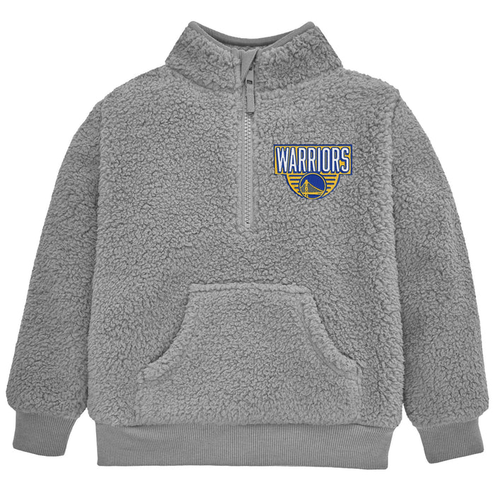 Infant & Toddler Neutral Gray Golden State Warriors Quarter-Zip Pullover NBA NBA®