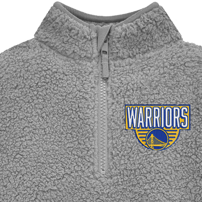 Infant & Toddler Neutral Gray Golden State Warriors Quarter-Zip Pullover NBA NBA®