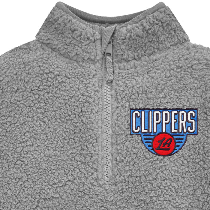 Infant & Toddler Neutral Gray Los Angeles Clippers Quarter-Zip Pullover NBA NBA®