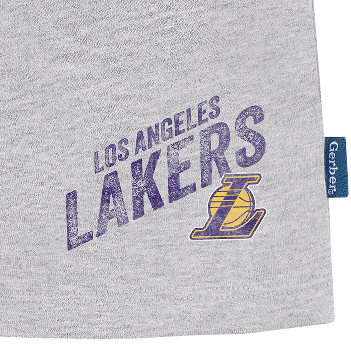 Infant & Toddler Neutral Gray Los Angeles Lakers Shorts NBA NBA®
