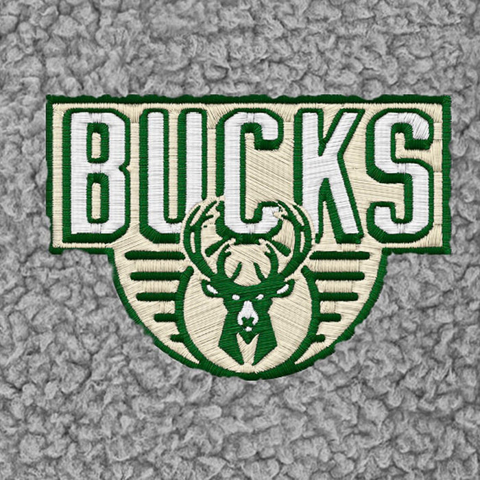 Infant & Toddler Neutral Gray Milwaukee Bucks Quarter-Zip Pullover NBA NBA®