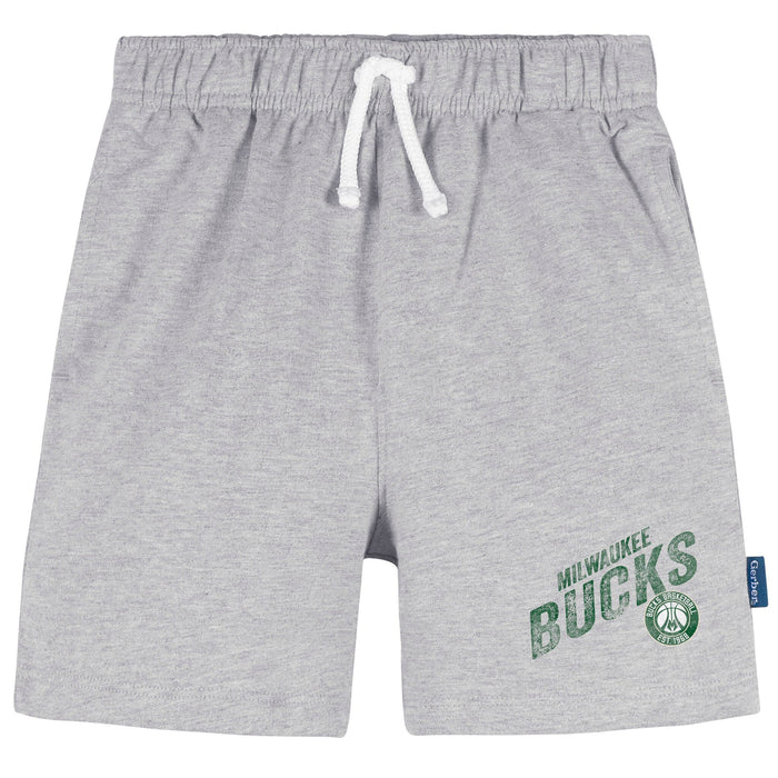 Infant & Toddler Neutral Gray Milwaukee Bucks Shorts NBA NBA®