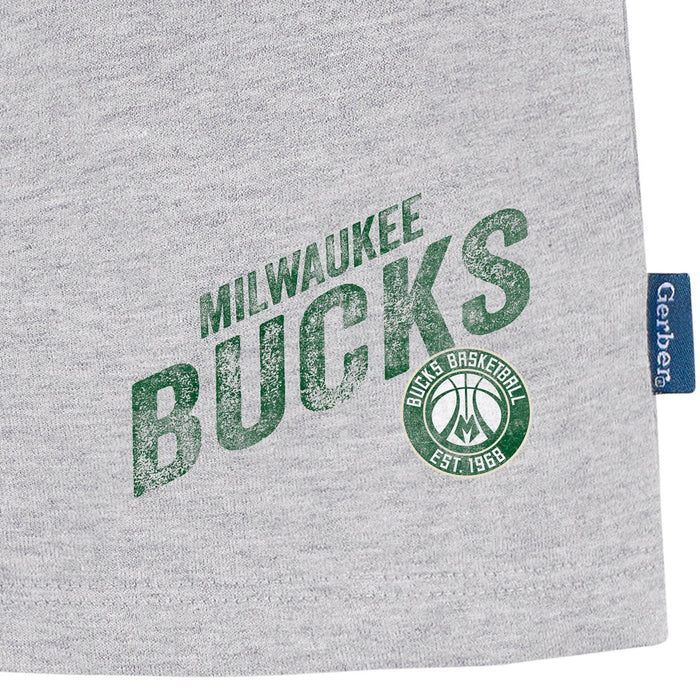 Infant & Toddler Neutral Gray Milwaukee Bucks Shorts NBA NBA®