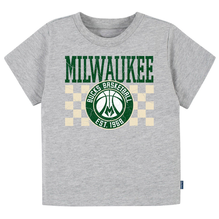 Infant & Toddler Neutral Gray Milwaukee Bucks T-Shirt NBA NBA®