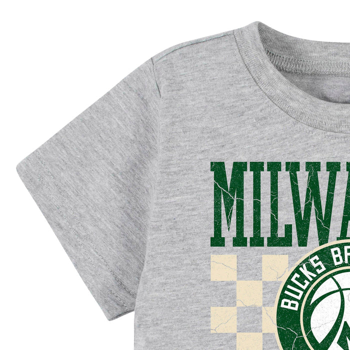Infant & Toddler Neutral Gray Milwaukee Bucks T-Shirt NBA NBA®