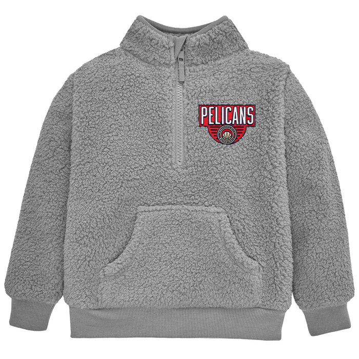 Infant & Toddler Neutral Gray New Orleans Pelicans Quarter-Zip Pullover NBA NBA®