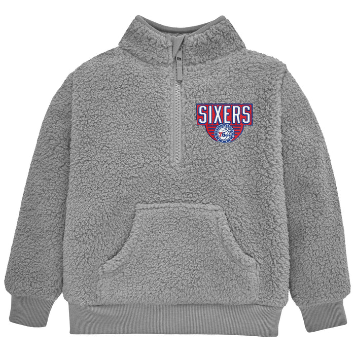 Infant & Toddler Neutral Gray Philadelphia 76Ers Quarter-Zip Pullover NBA NBA®