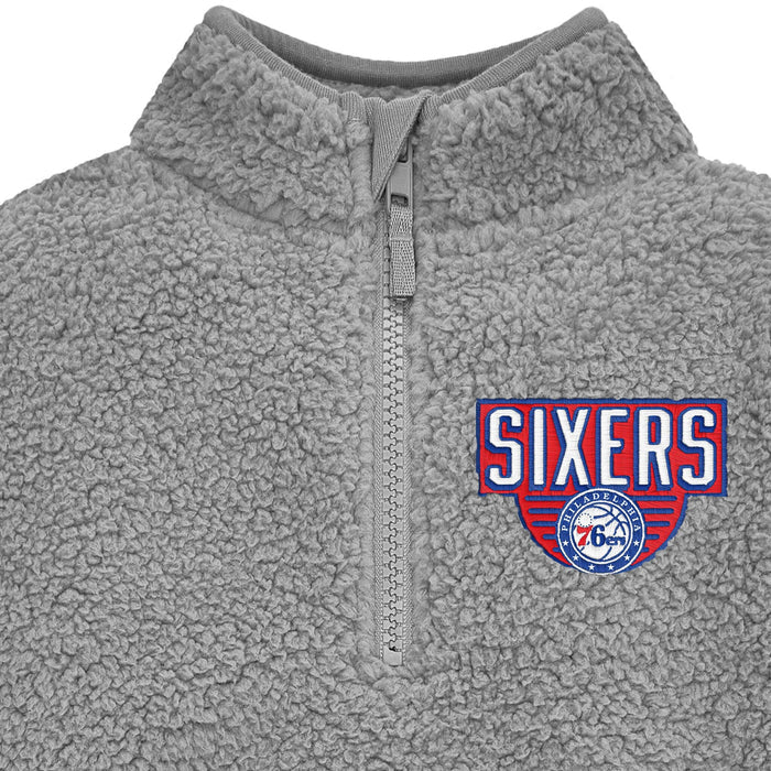 Infant & Toddler Neutral Gray Philadelphia 76Ers Quarter-Zip Pullover NBA NBA®