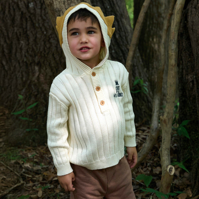 Infant & Toddler Neutral Ivory Where The Wild Things Are Hooded Sweater Outerwear Modern Moments™ by Gerber®