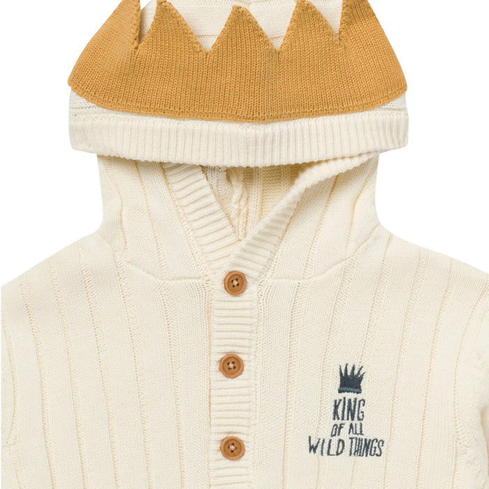 Infant & Toddler Neutral Ivory Where The Wild Things Are Hooded Sweater Outerwear Modern Moments™ by Gerber®