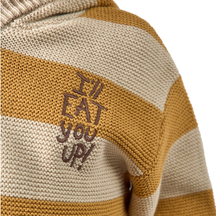 Infant & Toddler Neutral Yellow Stripe Where The Wild Things Are Hooded Sweater Outerwear Modern Moments™ by Gerber®