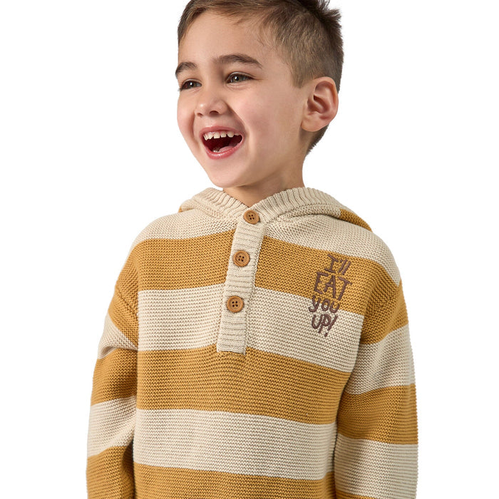 Infant & Toddler Neutral Yellow Stripe Where The Wild Things Are Hooded Sweater Outerwear Modern Moments™ by Gerber®