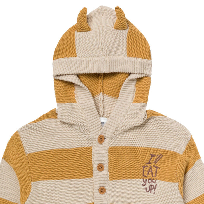Infant & Toddler Neutral Yellow Stripe Where The Wild Things Are Hooded Sweater Outerwear Modern Moments™ by Gerber®