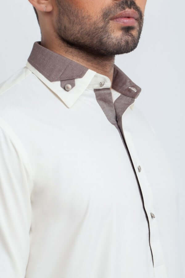 Ivory Classic Shalwar Kameez AI-SHKZ-00077